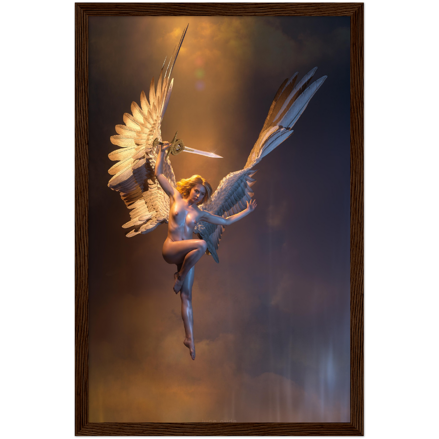 Divine Retribution. Premium Semi-Glossy Paper Wooden Framed Poster