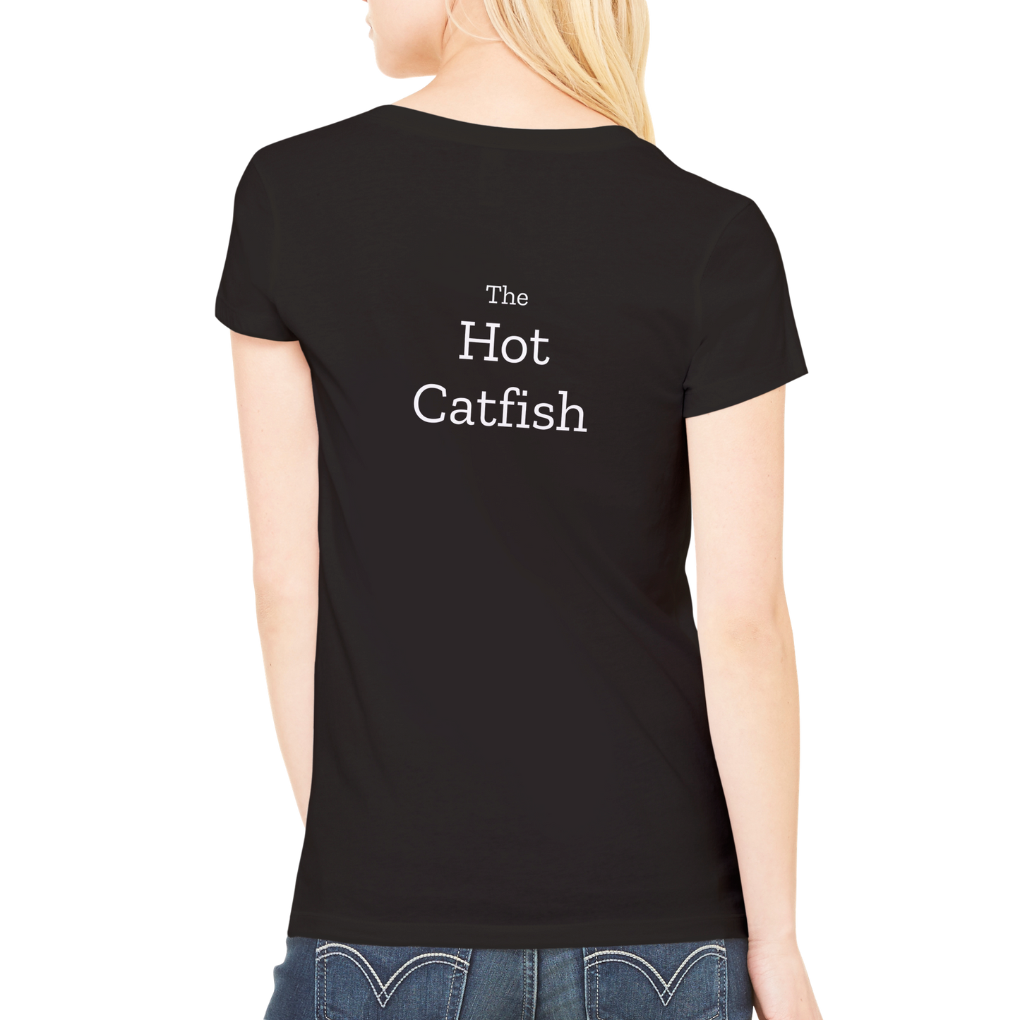 The Hot Catfish Premium Womens V-Neck T-shirt