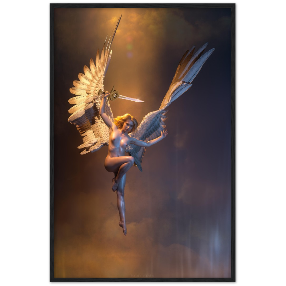 Divine Retribution.        Premium Semi-Glossy Paper Wooden Framed Poster