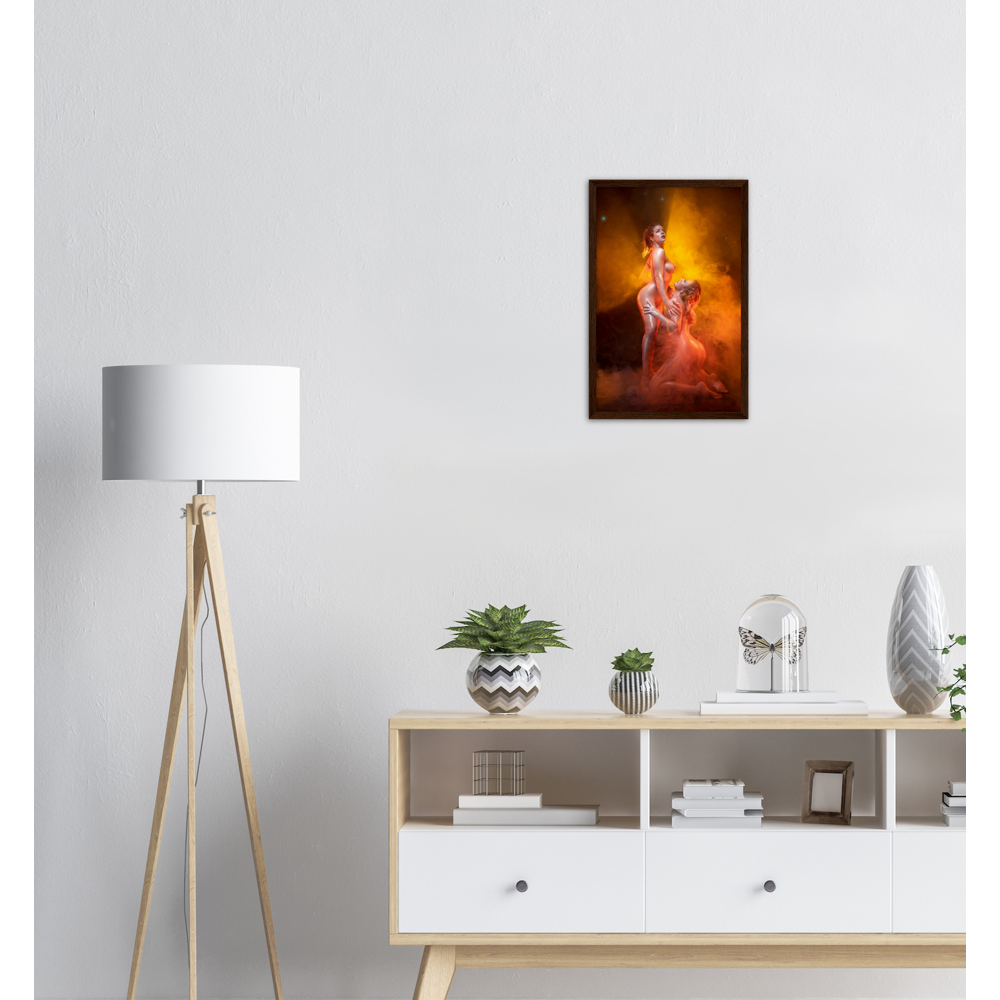 Sorceress of the Secret Fire - Premium Semi-Glossy Paper Wooden Framed Poster